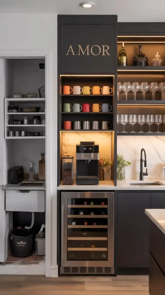 Kitchen coffee bar renovation