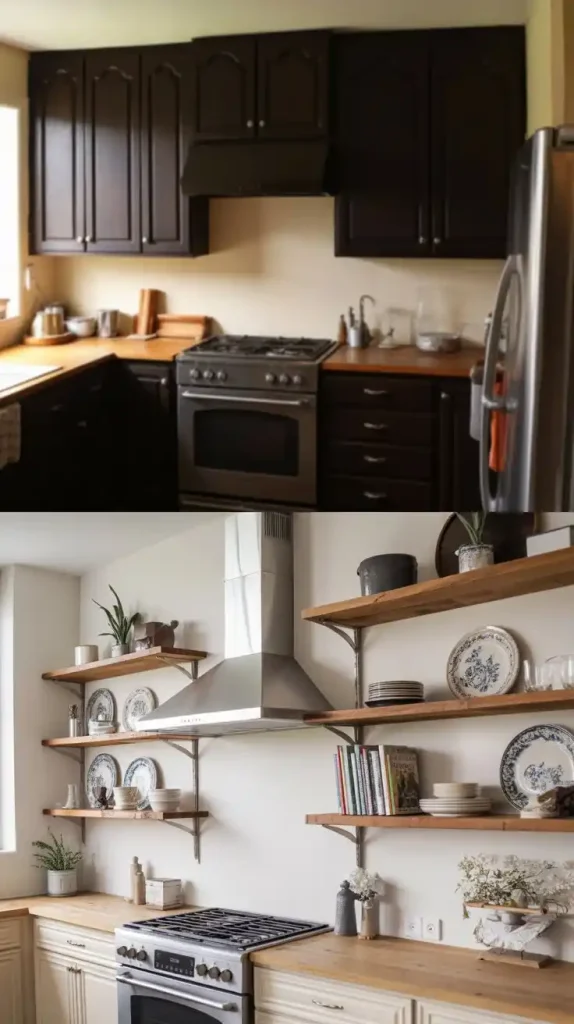 kitchen shelves and renovation