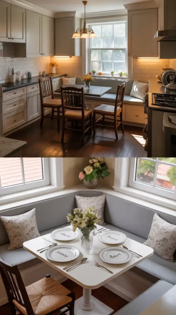Bench Seating for Cozy Dining