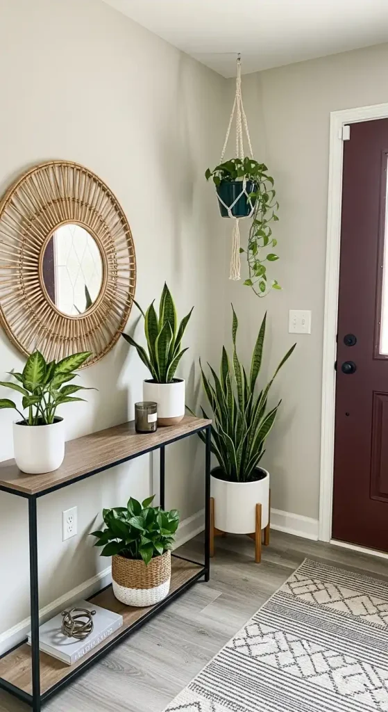 home entryway Greenery