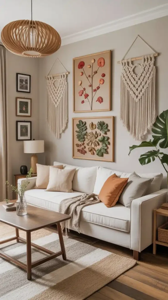 Homemade Wall Art for Personalized Living Room