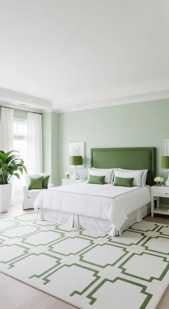 Green and White for a Crisp, Clean Design