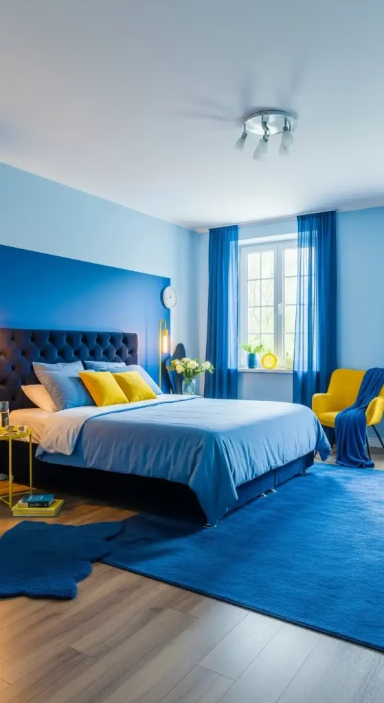 Pair Blue with a Bold Color like Yellow