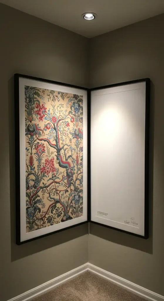 art in bedroom corner