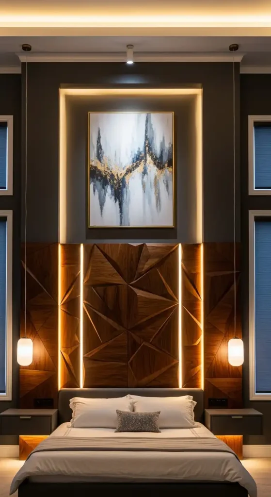 bedroom back wall Design Strategic Lighting