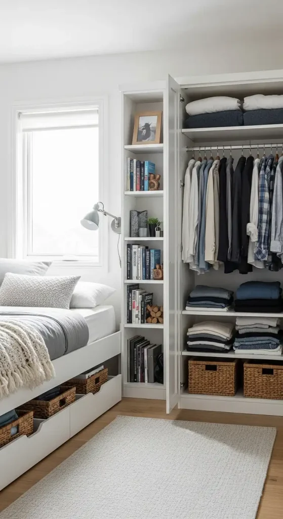 mens Small Bedroom Storage