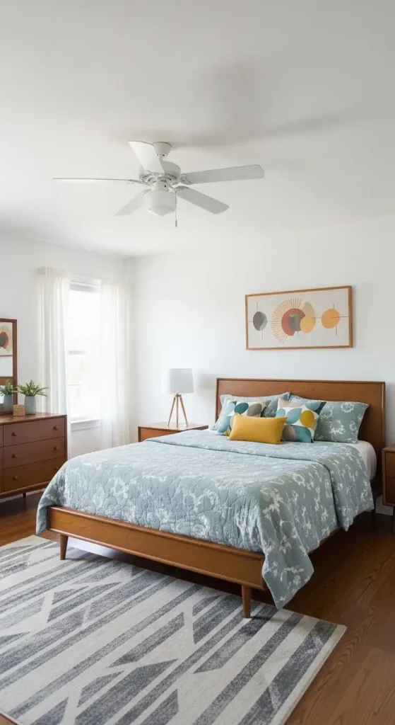 women Mid-Century Modern Revival Bedroom