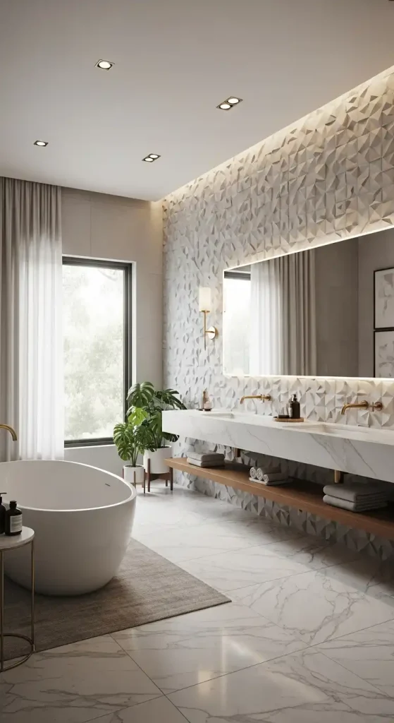 Bathroom Add Texture with 3D Tile