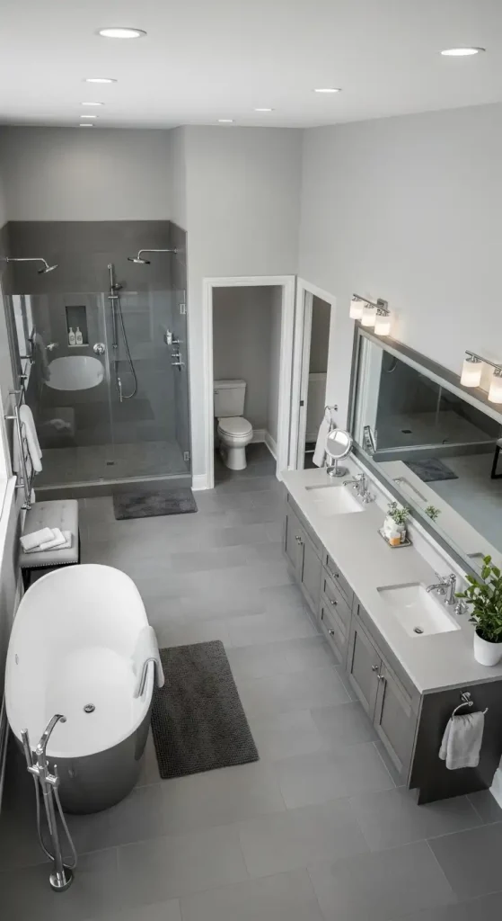 Bathroom with a Gray Color
