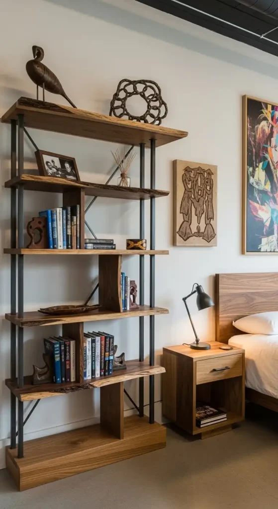 men Custom Bedroom Shelving