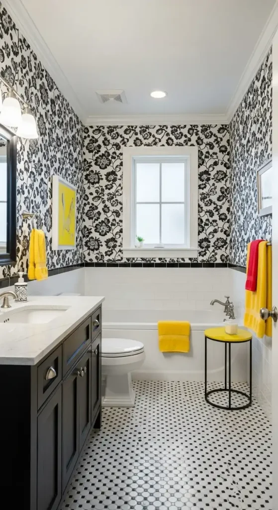 Black and White with Pops of Color