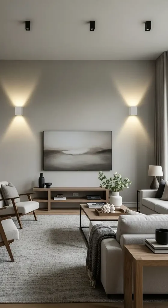 Simple Wall Sconce with TV