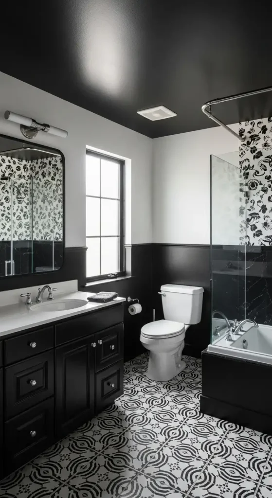 A Black and White Paint Design