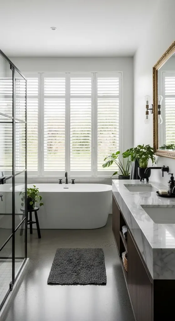 Bathroom with Shutters