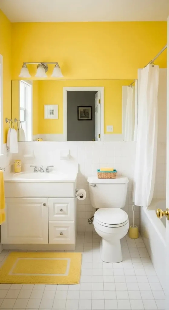 Bathroom with a Yellow Color