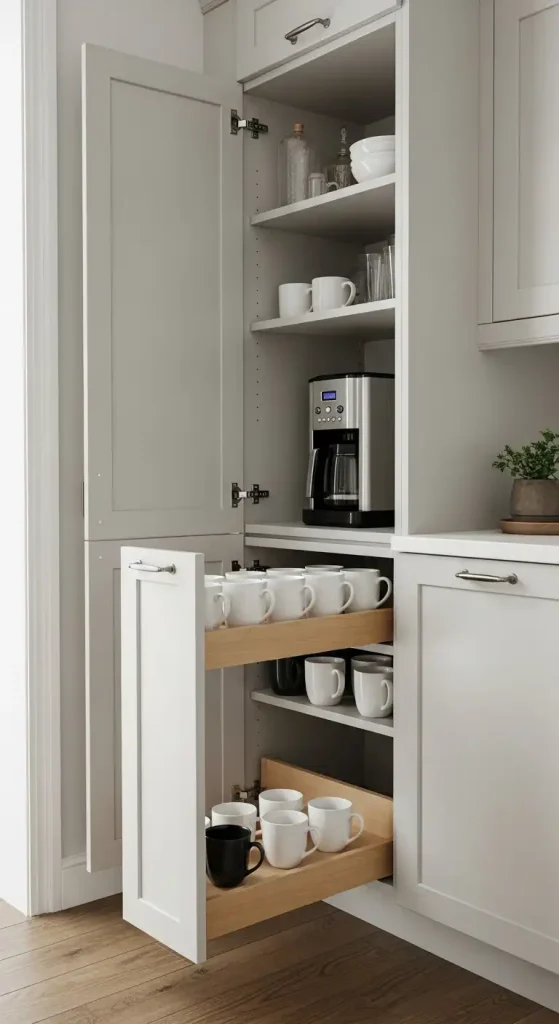 Cabinet with a Pull-Out Drawer