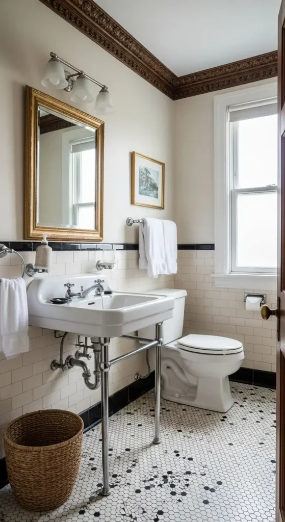 Vintage Bathroom with a Vintage Sink