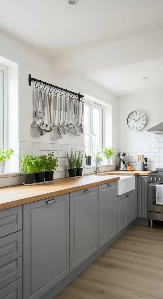 Wall with Utensil Holders