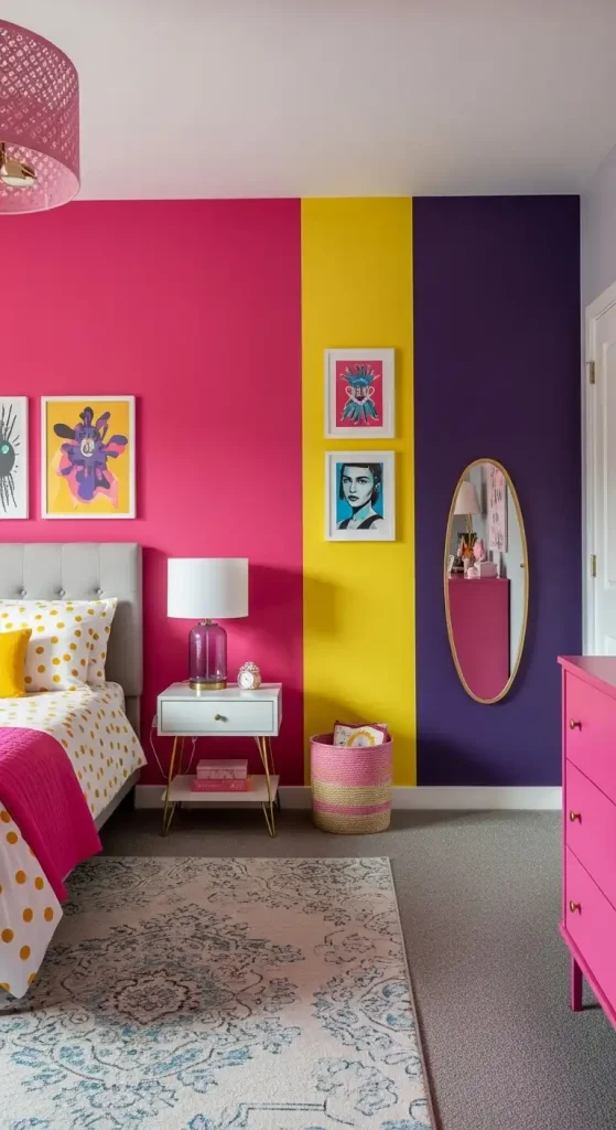 girls bedroom Bright and bold looks