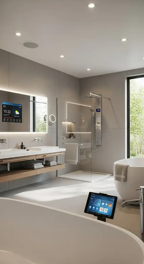 luxury big bathroom Smart Home System