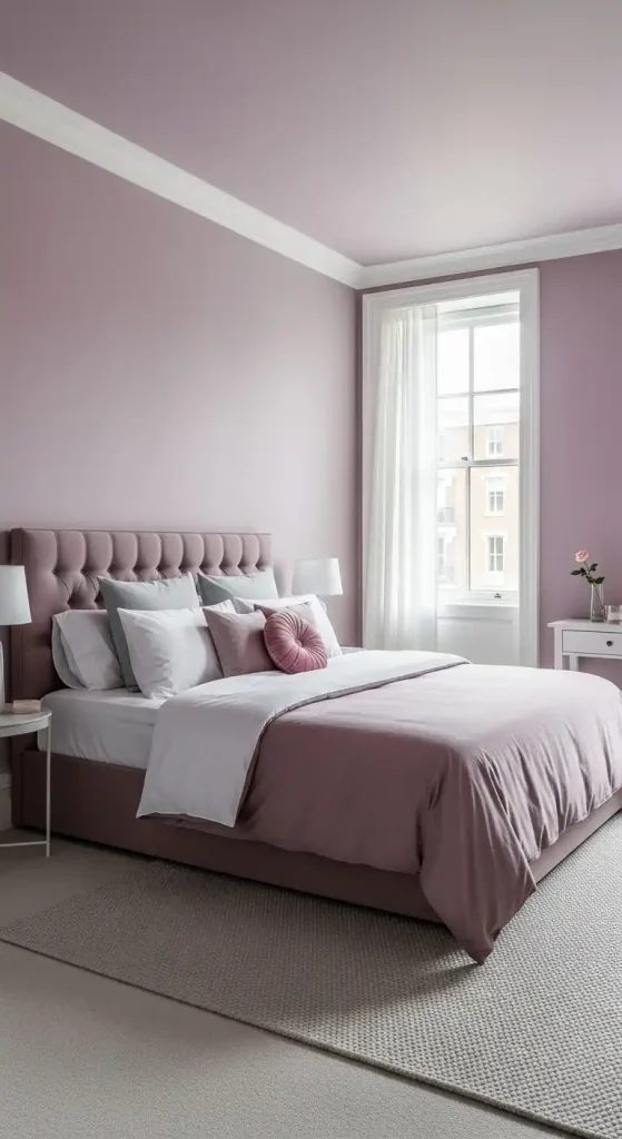 Mauve bedroom paint