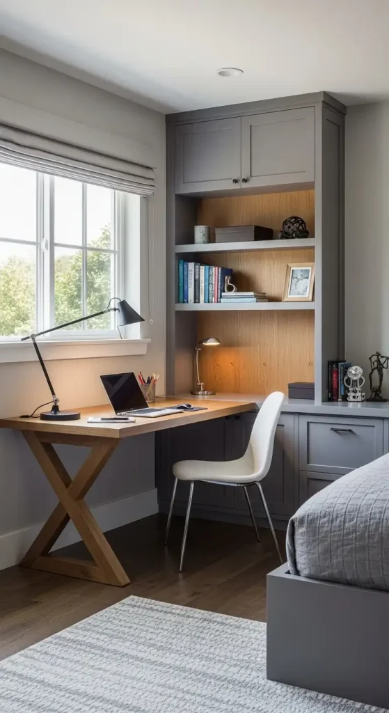 bedroom for men Custom Built-in Desks