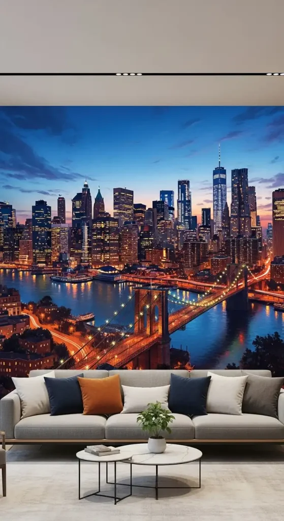 Artistic Wallscape above wall couch