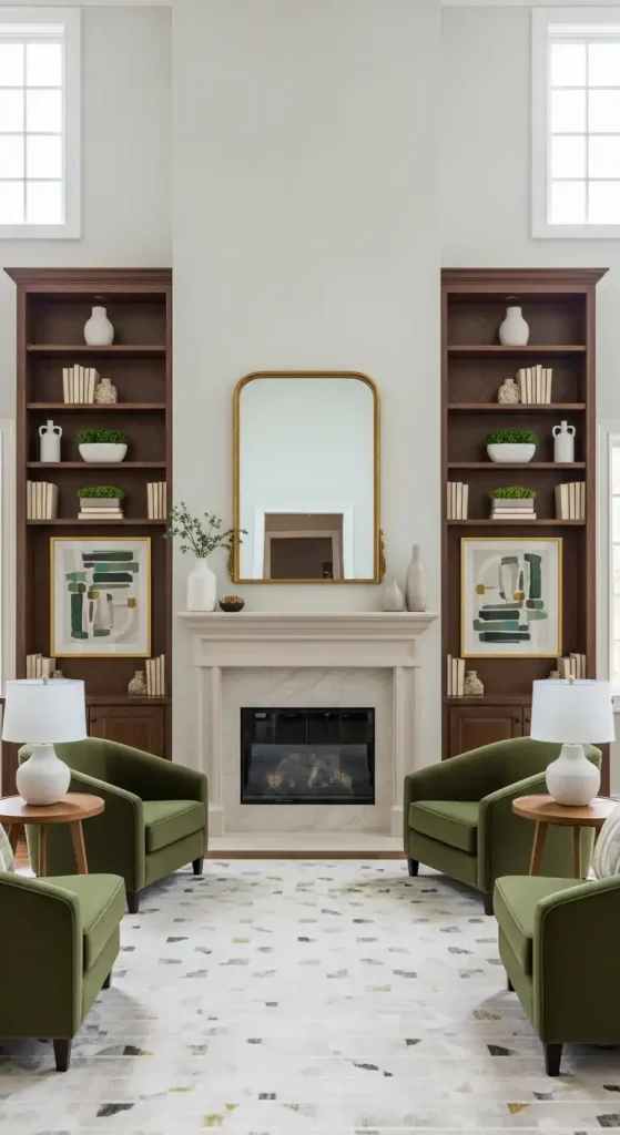 Symmetrical Design fireplace