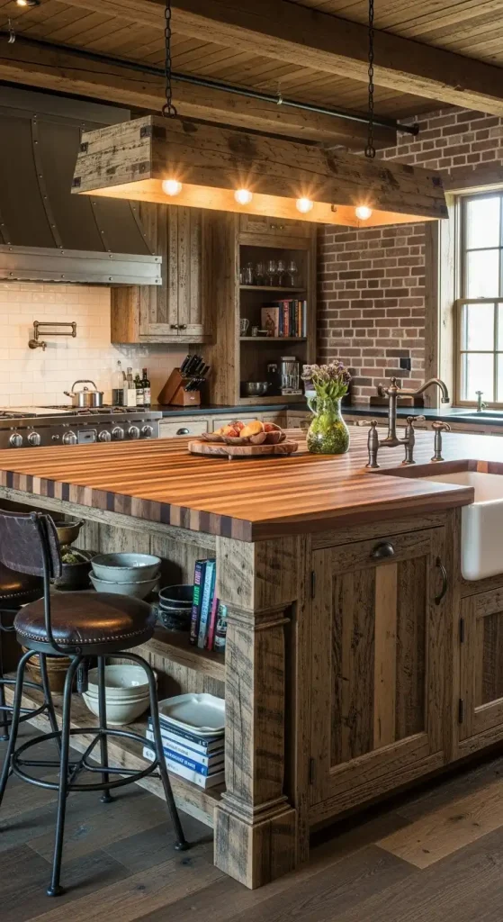 The Rustic Kitchen Island