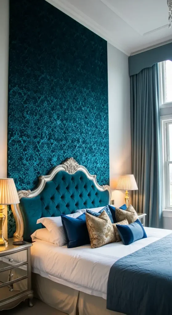 Bedroom Wallpaper Accent Wall A Rich Velvet Texture