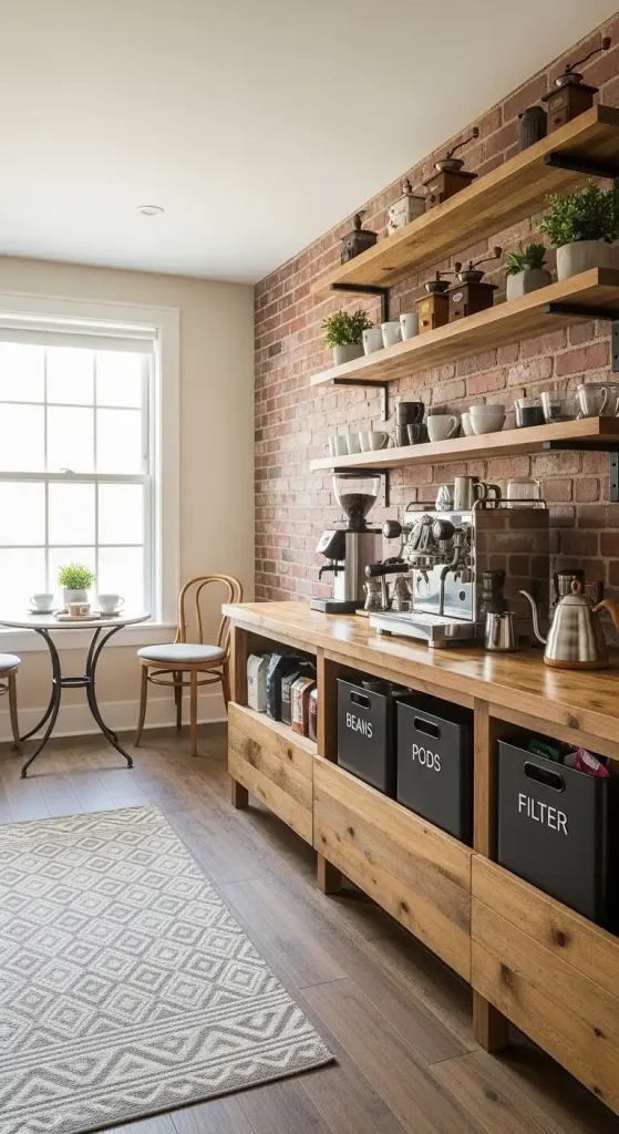 Coffee Bar with Bins