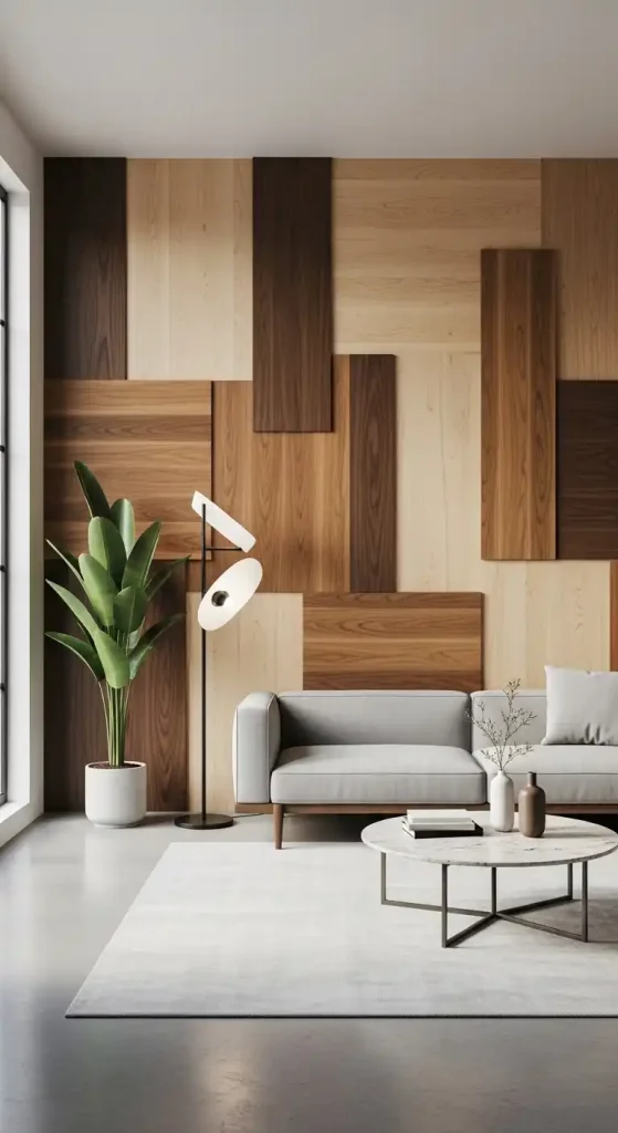 Asymmetrical Design wall paneling