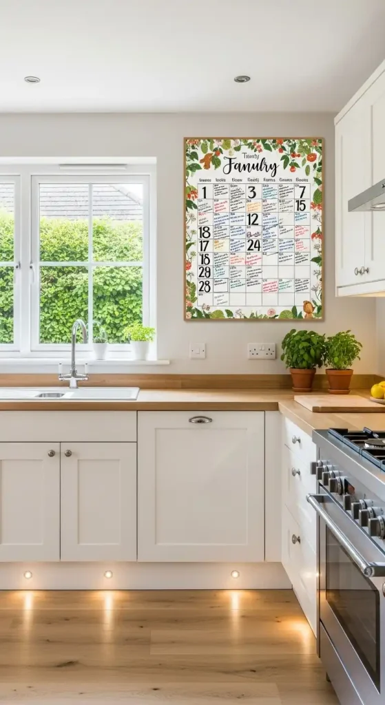 Decorative Calendar in kitchen