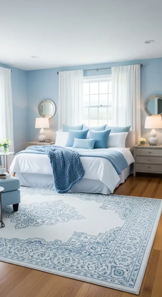 blue bedroom soft powder