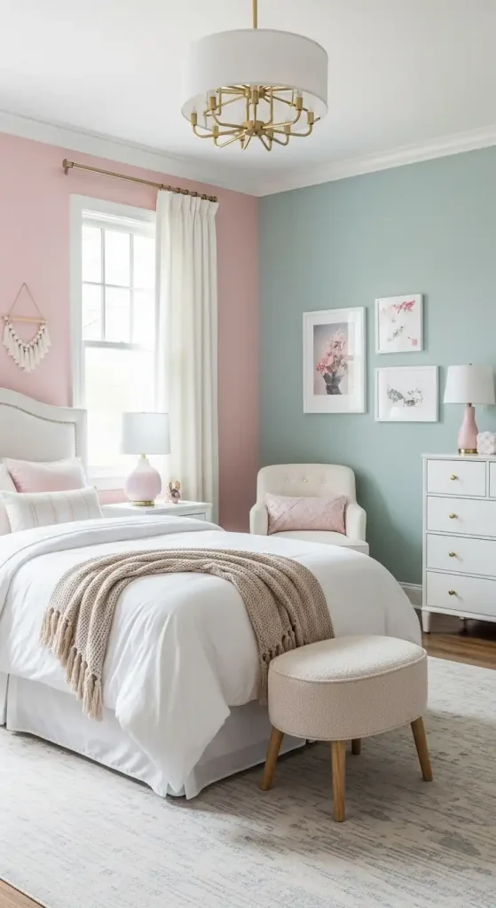 girls bedroom Soft color themes