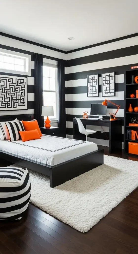 High-Contrast Style bedroom