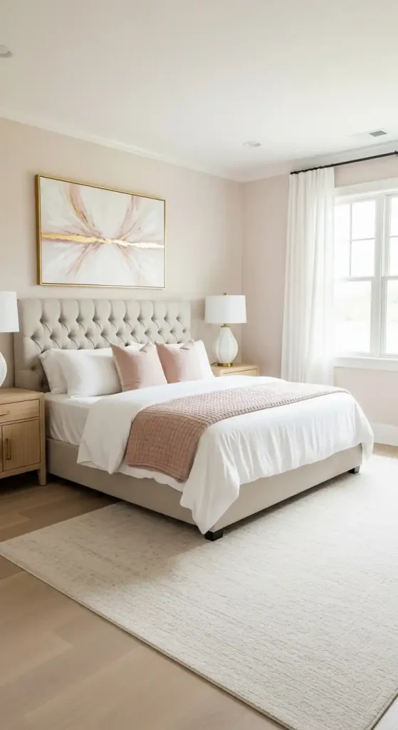 Pale Blush bedroom paint