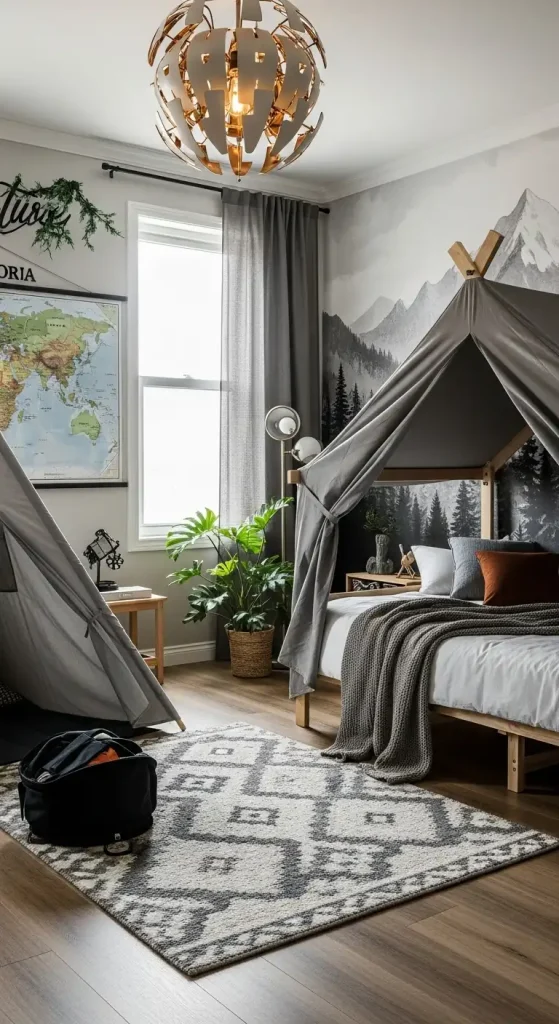 Boys Bedroom Adventure and outdoors theme