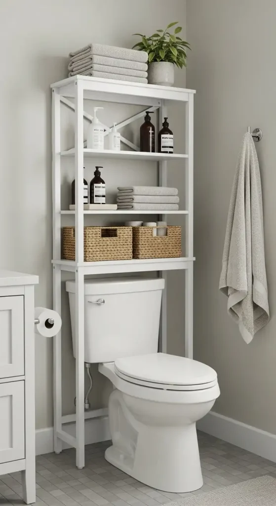 Freestanding Over the Toilet Storage