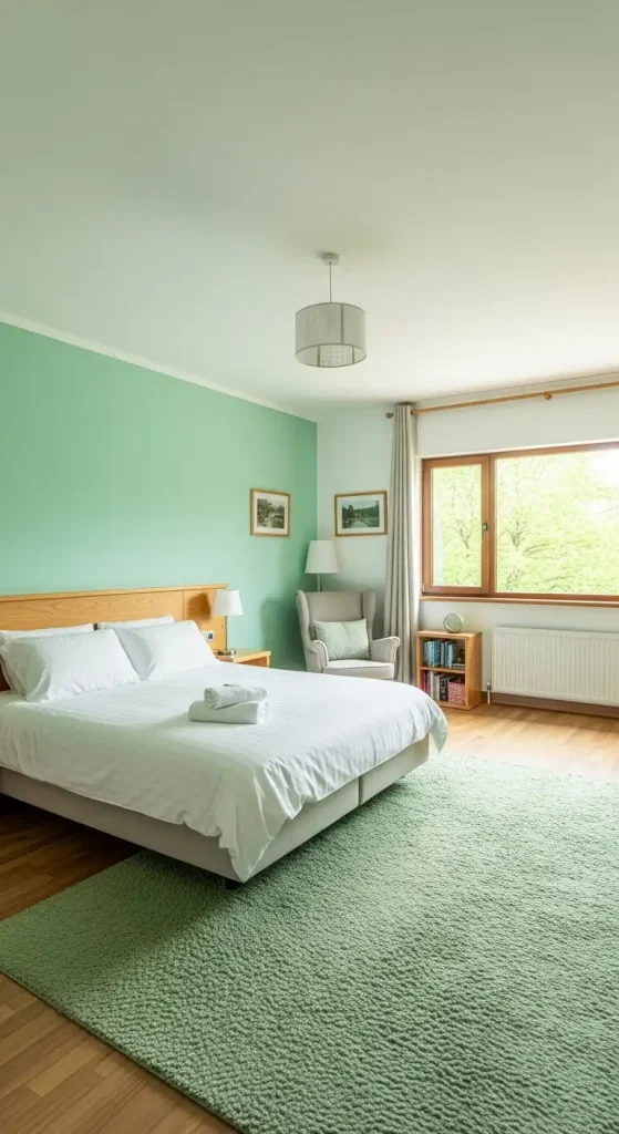 Mint Green bedroom Accent Wall