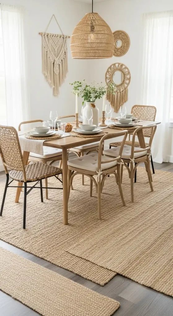 boho dining room rugs