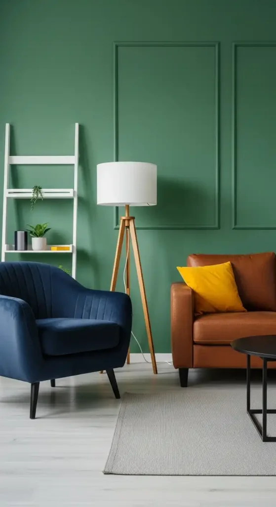  furniture colors to match green walls