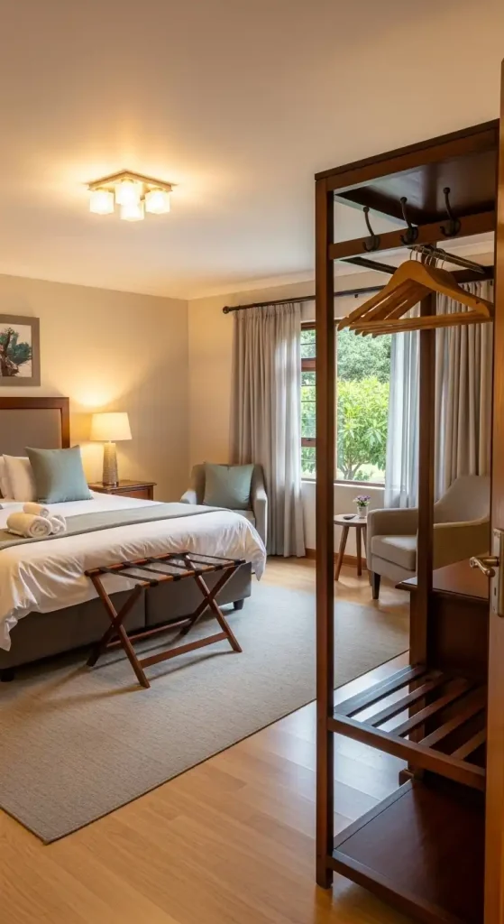 guest room luggage area