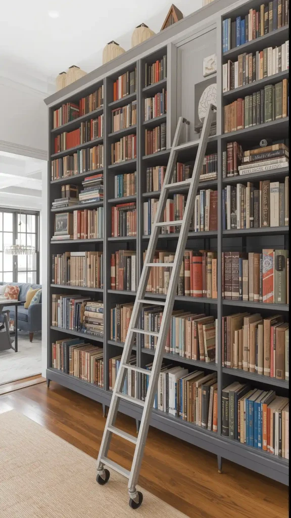 home library shelve ladder