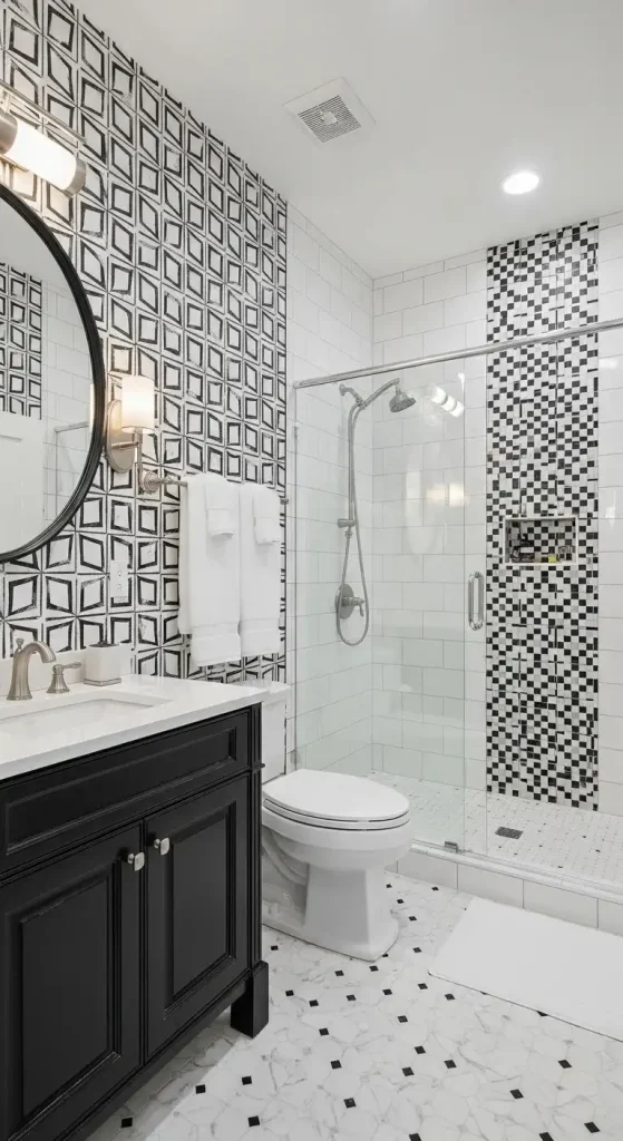 A Black and White Statement Wall