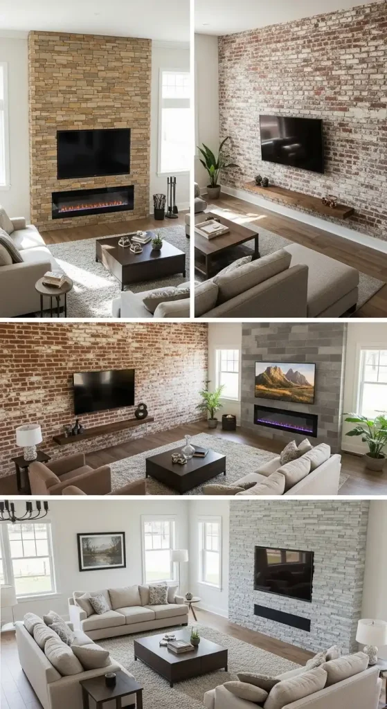 Stone or Brick Accent Wall