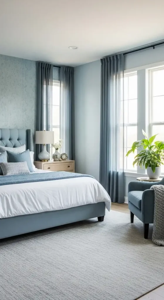 Dusty Blue bedroom color
