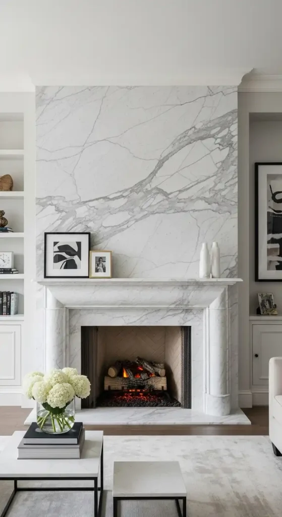 Marble Slab Fireplace