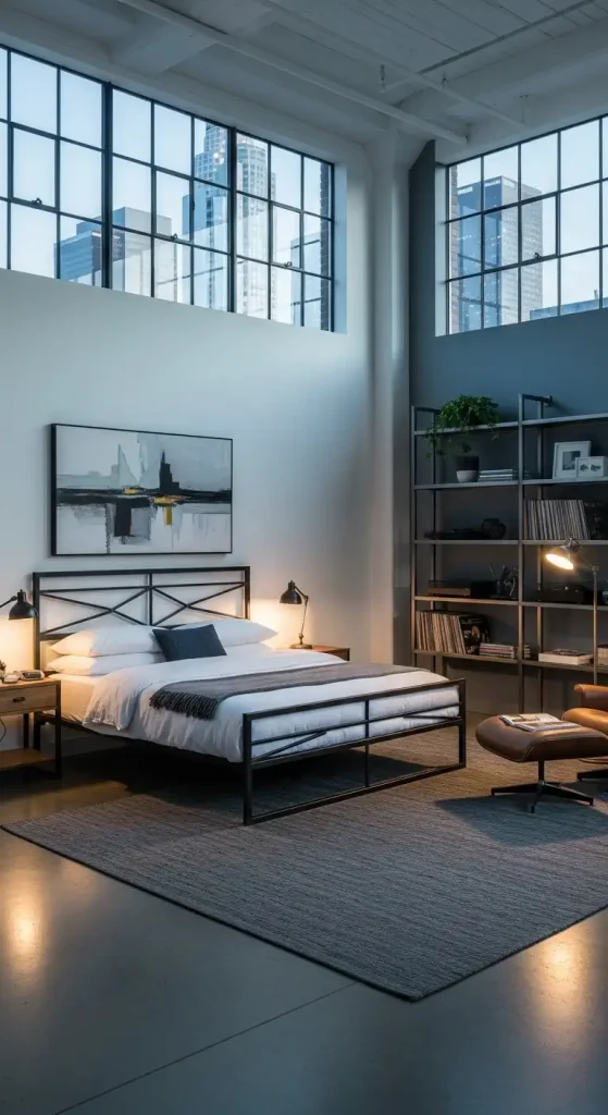 bedroom for men Custom Metal Bed Frames