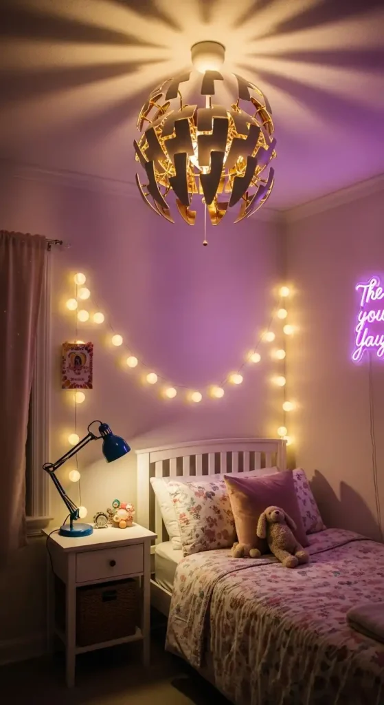 girls bedroom Creative lighting ideas
